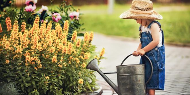 child gardening