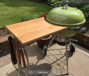My new grill with DIY oak table